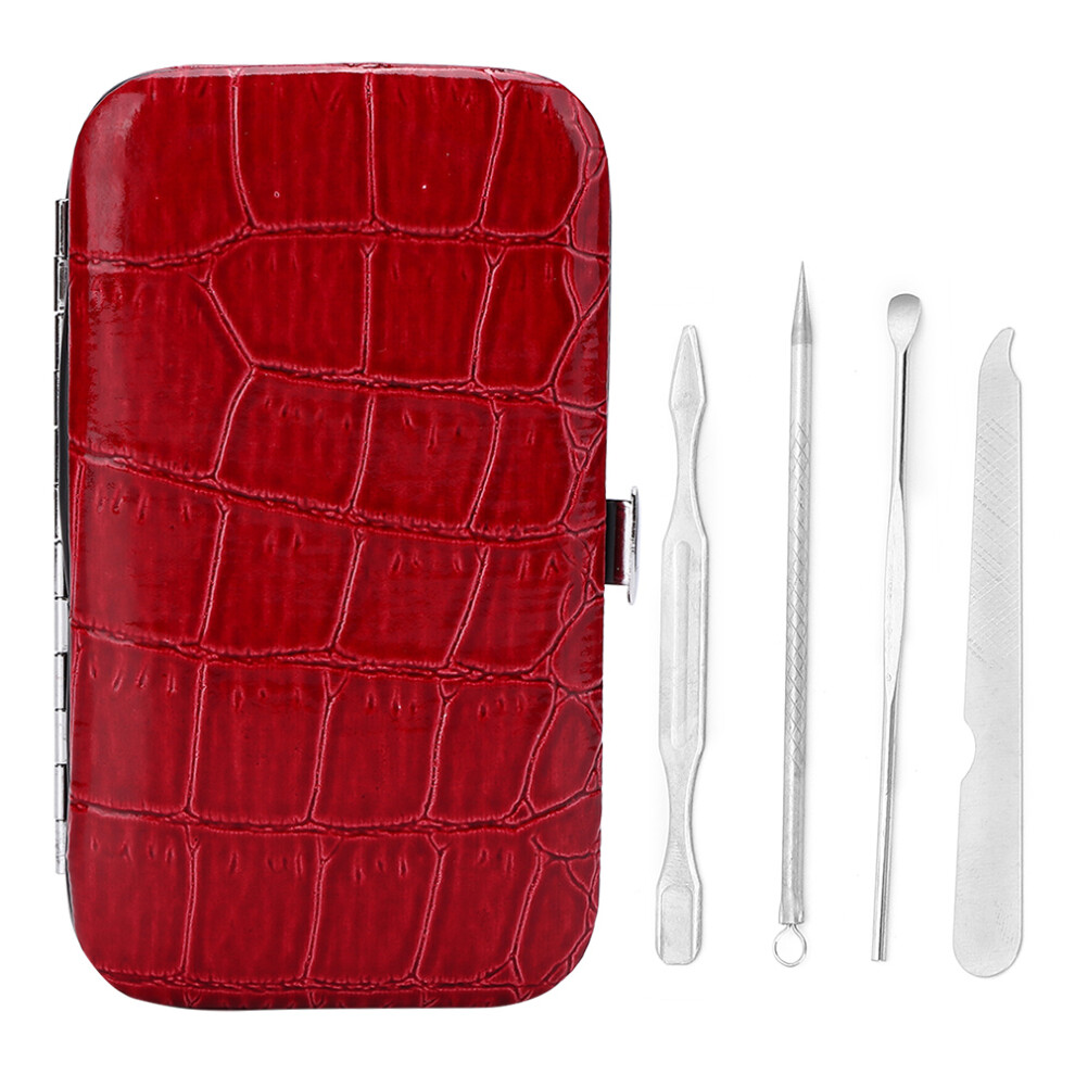 Eco-Friendly Manicure Set, 9pcs Stainless Steel Tools For Sustainable Nail Care For Halloween Parties For Nightclubs For Daily Use