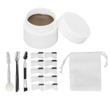 Premium øjenbrynsbørstesæt inklusive dobbelthoved makeupbørste og øjenbrynsbarbermaskine, godt farveværktøj, hurtigtørrende, til alle