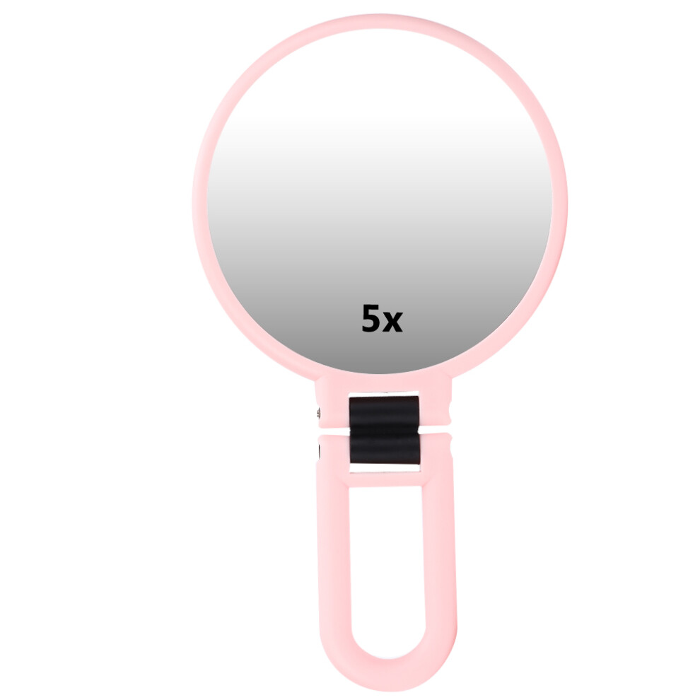 Enhanced Precision and Clarity Magnifying Handheld Mirror, Portable Travel Mirror with Adjustable Stand for Optimal Viewing