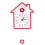 Battery Operated Cuckoo Clock, Silent Movement Wall Clock with Night Silence Function and Pendulum Swing, Modern Design Charming Cuckoo Feature for 1