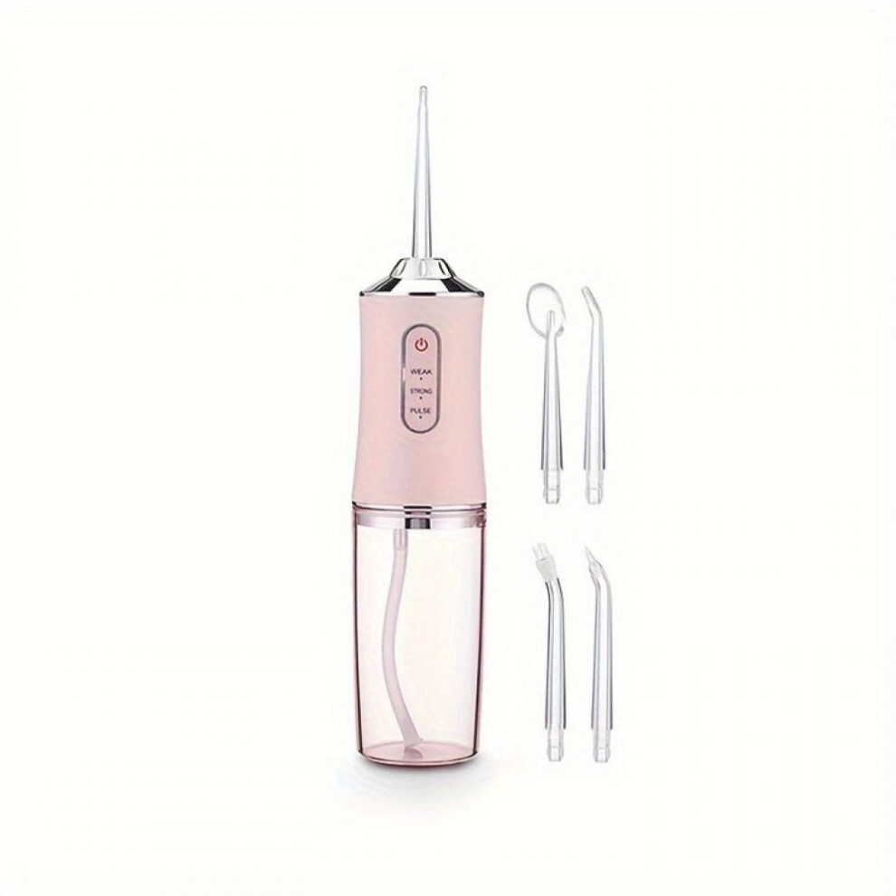 Portable Cordless Water Flosser For Daily Use, Rechargeable Oral Irrigator With 4 Nozzles And 0.6Mm Fine Water Flow, 3 Modes Dental Cleaner For