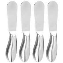 Butter Spreader Knife Set of 4 Stainless Steel 5x1 Inch Sharp Blade Comfortable Grip for Butter Cheese Jam