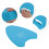 Planche de natation EVA bleue, 218,0 g 7,7 oz 5