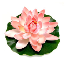 Artificial Water Lily Floating Lotus Flower Lifelike Water Lily 10/17/28/40/60 cm Light Pink Wedding Pond Garden Decor