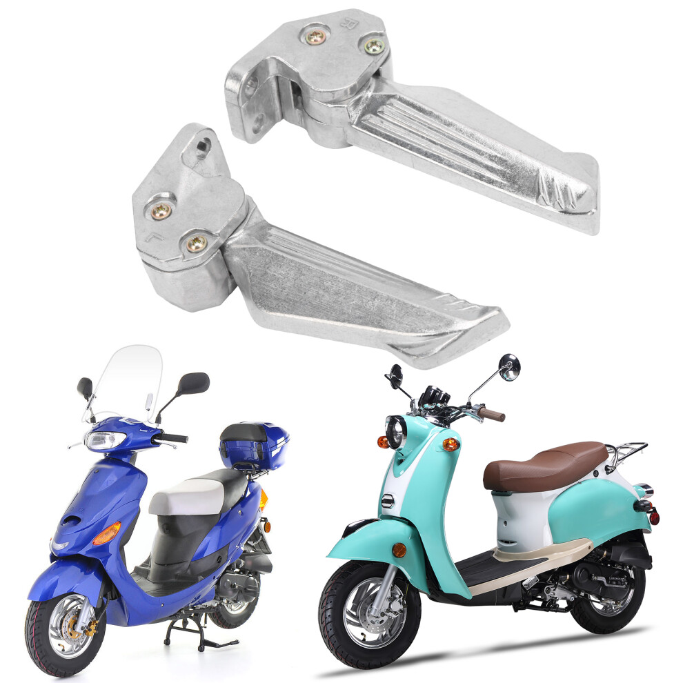 Motorcycle Aluminum Alloy Foot Pegs Pedal Telescopic Universal Footrests Pair 8311378185186
