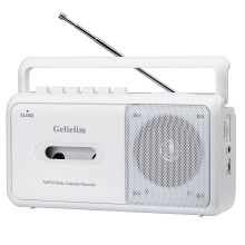 Gelielim Portable Cassette Player Boombox AM/FM Radio Stereo, CasetteTape Player Recorder with Earphone Jack Battery Operated or AC Powered UK Plug (