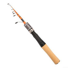 Fishing Rod 1.65m Carbon Fiber Telescopic Lightweight For Sea And Rock Angling With Straight Handle