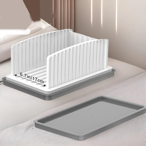 Adjustable Bread Slicer with Removable Crumb Tray, Foldable Guide for Uniform Homemade Bread Slices 1