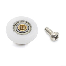 4 Pack Shower Door Rollers with 23mm Nylon Wheels Brass Core for 48mm Glass Sliding Doors