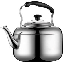 5L Whistling Kettle for Electric Hob and Stovetop with AntiScald Bakelite Handle Silver