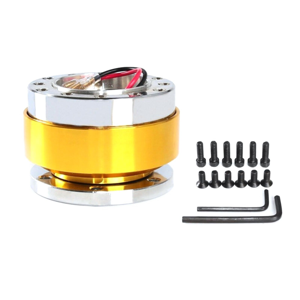 Quick Release Steering Wheel Hub Aluminum Alloy Adapter For Racing Car Modification Gold 9347817369359