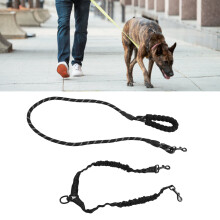 Guinzaglio doppio estensibile per cani 25x17x6cm, riflettente, senza grovigli, in nylon