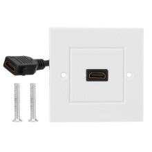 Soluție inovatoare de conectivitate multiport, placa de perete HDMI albă asigură imagini cu gamă dinamică ridicată și canal de retur audio