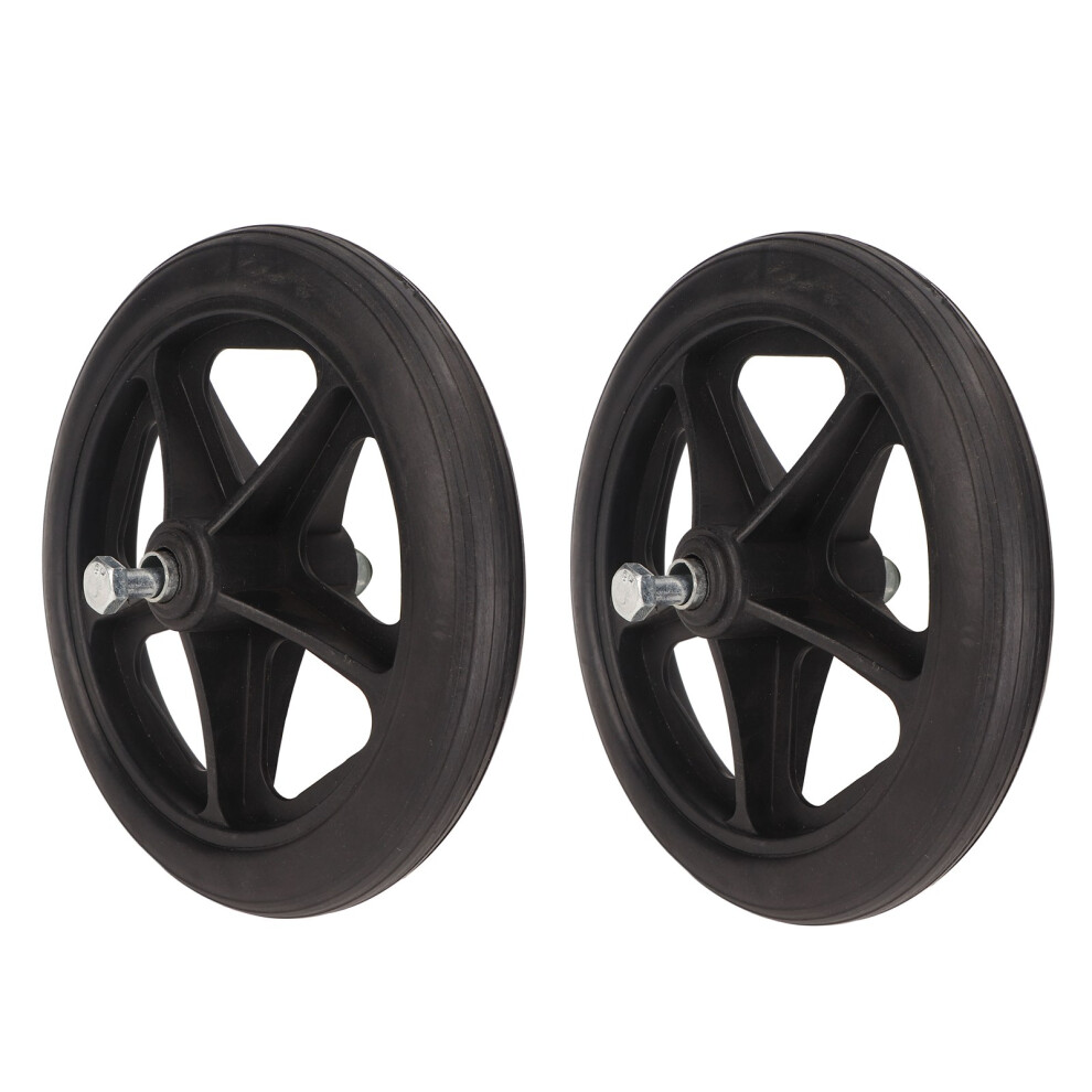 Smooth Rolling Mobility Wheel, Silent Smooth Rolling 7 Inch Replacement Caster for Wheelchairs and Walkers, Easy and Convenient to Install Rubber Whe