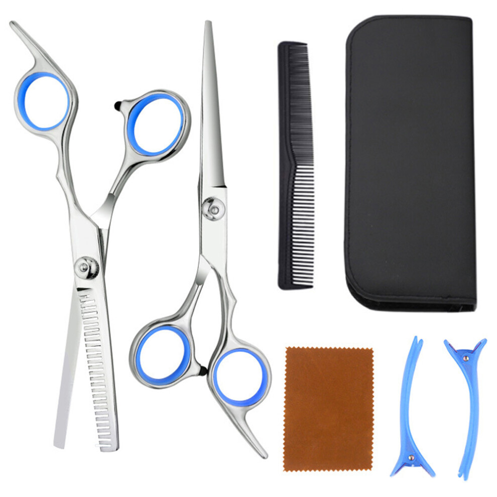 Professional Hair Cutting, Precision Micro-Serrated Hair Scissors 6 Inches Stainless Steel Blades, Ergonomic Handle For Sharpness Retention, Offset G