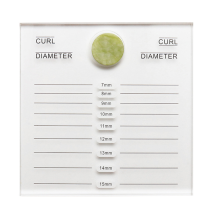Wimperhouder, antistatische wimperorganizer voor veilige wimperbehandeling, gemaakt van kristalglas, met een klein gaatje voor het aanbrengen van