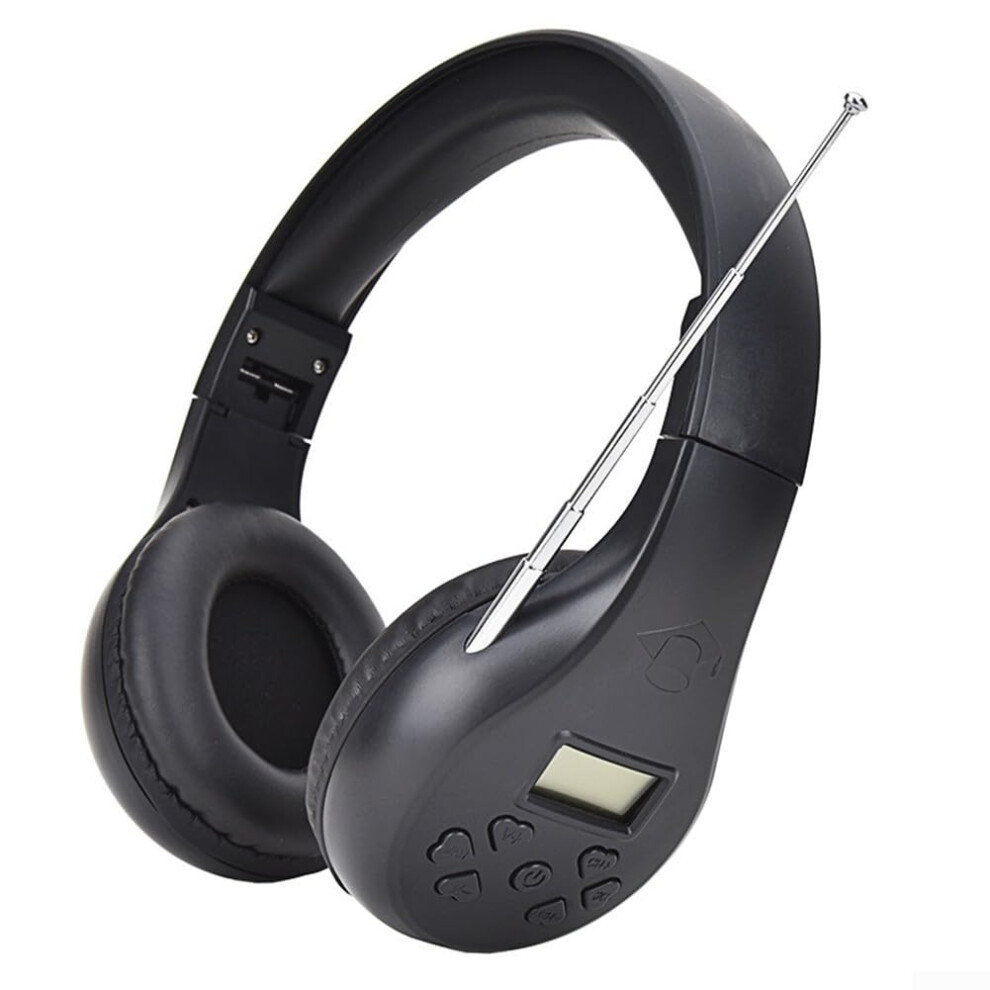 Compact Fm Radio Headset Travelfriendly Design For Comfortable Multilingual Listening Black 9426802735819