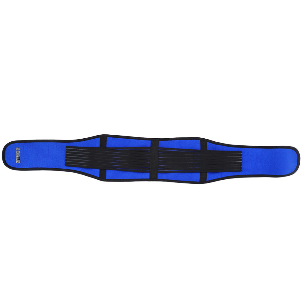 Blue Lumbar Support Back Brace, Lumbar Support With Elasticized Compression For Enhanced Posture And Comfort, High Quality Material Ensures Durabi