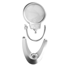 Lampă de birou compactă, material ecologic, lupă cu iluminare LED pentru utilizare multifuncțională, reglare arbitrară a înălțimii lentilei