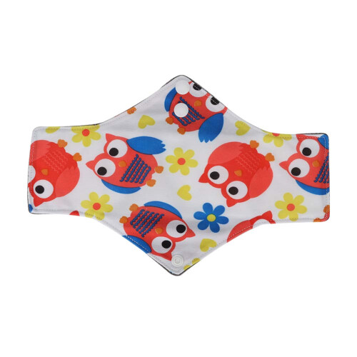 Absorventes menstruais de pano reutilizáveis e laváveis, feitos de bambu, macios e suaves para a pele, com estampas requintadas e dupla camada. 1