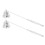 2PCS Kerzenlöscher mit langem Griff, Glockenform, 2