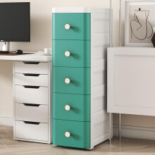 Plastic Storage Drawers on Wheels 25cm Green SpaceSaving Cabinet Unit For Home & Office, Portable And Versatile