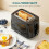 Homcom (Black) HOMCOM Kettle and Toaster Set with Limescale Filter, Crumb Tray 8