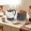 Homcom (Grey) HOMCOM Kettle and Toaster Set with Limescale Filter, Crumb Tray 1