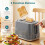 Homcom (Grey) HOMCOM Kettle and Toaster Set with Limescale Filter, Crumb Tray 7