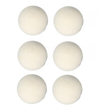 6 balles de sèche-linge en laine à haute densité, réduisent l'électricité statique et les impuretés, diamètre 4 cm