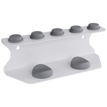 Wall Mounted Steel White Hair Dryer Curling Iron Countertop Organizer Rack Holder Storage For Hair Tools White Finish