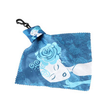 Microfiber Glasses Cleaning Cloth with Keychain Pouch for Travel, MultiSurface Lens Cleaner