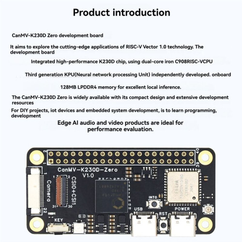 CanMV K230D ZERO Development Board Machine Vision Recognition Camera2093 AI RISC-V Motherboard Artificial Intelligence 1