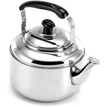 Stove Whistling Kettle Stainless Steel Teapot 2L10L With Ergonomic Handle For Home Kitchen Hotel Silver 6L