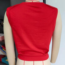 Blusa senza maniche rossa con collo rotondo da donna XS-XL, casual e alla moda
