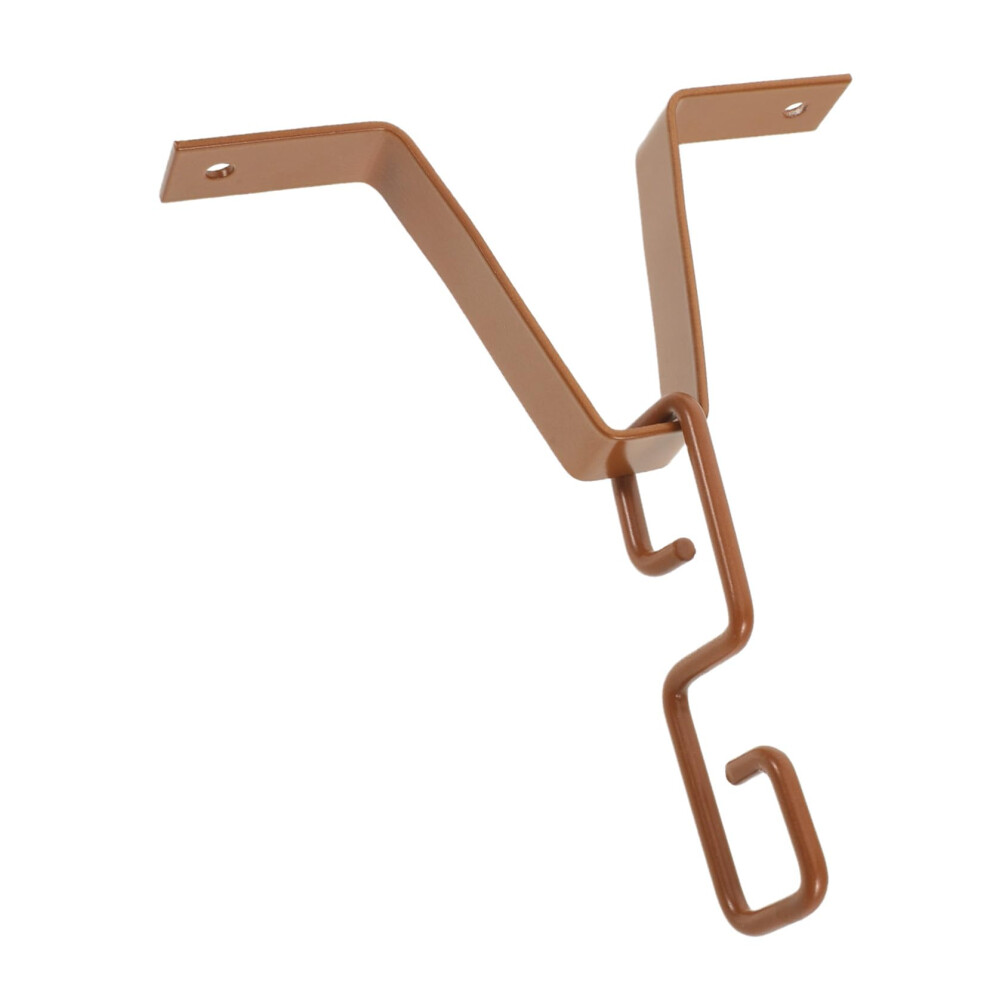 Golden Rustresistant Iron Rain Chain Gutter Hook With Adapter Clip For Easy Tool Installation 9187378737620