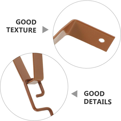 Golden RustResistant Iron Rain Chain Gutter Hook with Adapter Clip for Easy Tool Installation 1