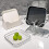 6 Pcs Elegant Bone Dish Set Dishwasher Safe for Salad Snacks and Kitchen Serving 2