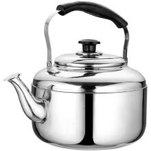 4L Stainless Steel Whistling Kettle for Stovetop with Loud Alert, HeatResistant Handle, Gas and Induction Compatible