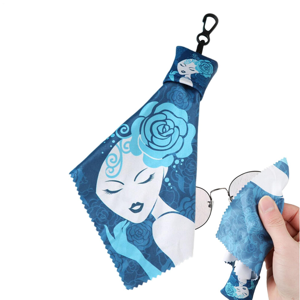 Microfiber Cleaning Cloth with Keychain, Washable Eyeglass Lens Cleaner for Glasses, Camera and Screens
