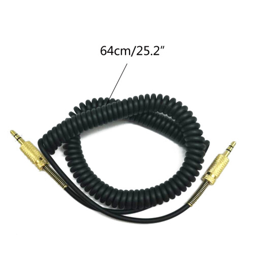 Câble Audio à ressort, Extension de câble pour casque d'écoute, 1