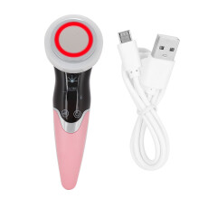 Massageador facial avançado para cuidados com a pele, terapia com luz vermelha que potencializa o cuidado com a pele através de aquecimento e