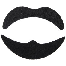 Adesivi riutilizzabili per baffi autoadesivi, accessorio per costume simile a capelli umani naturali, set di peli facciali ecologici e atossici per