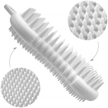 Shampoo-dispenserborstel, ergonomisch ontwerp met siliconenborstelharen, borstelkoppen met hoge dichtheid voor een rijke schuimlaag, draagbaar en