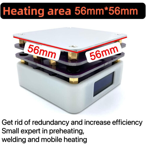 Heating Table 65W PD Protocol Hot Plate Preheater With OLED Display USB TypeC Interface PCB Soldering Rework Station 2