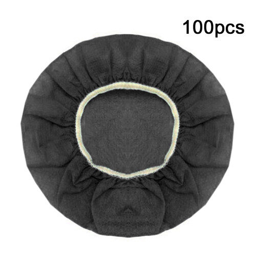 Stretchable Washable Earcup Protector Dustproof Cover for-Black