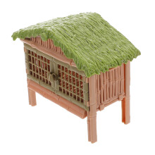 Farm Animal Playset with Mini Chicken Coop Cage, Lifelike Figures and Fence for Kids Learning