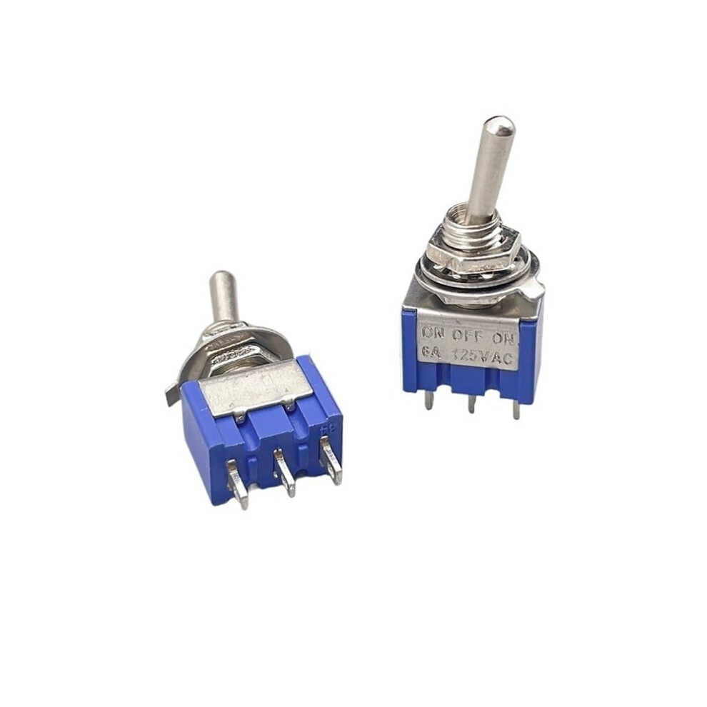 10Pcs Onoffon Toggle Switch 3 Pin Mts103 3 Position Latching 125V 6A 250V 3A Durable 9094768700150