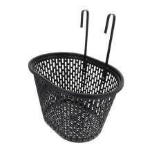 Antirust Plastic Bike Basket Front Handlebar Hooks Black Small Bicycle Storage Accessory For Outdoor Use Secure Ride