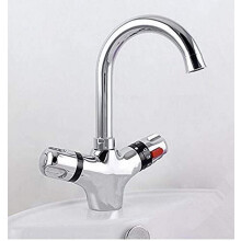 Brass Chrome Kitchen Sink Taps Thermostatic Faucet, Adjustable Temperature, Bathroom Mixer, Modern Brass Construction